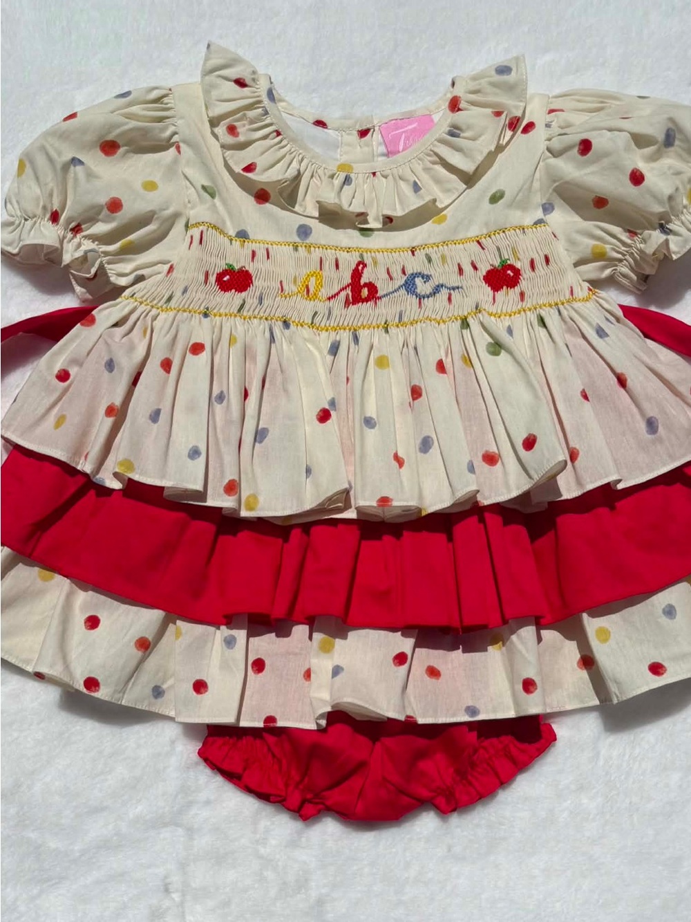 ABC Hand Smocked Diaper Set